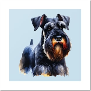 Watercolor Giant Schnauzer - Beautiful Dog Posters and Art